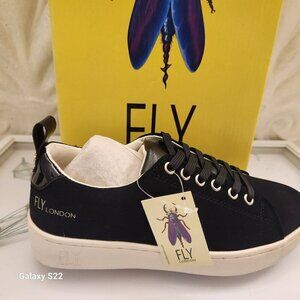 Fly London Black "Maco833Fly" Sneakers. NIB. Size EU 36/US 5.5/6